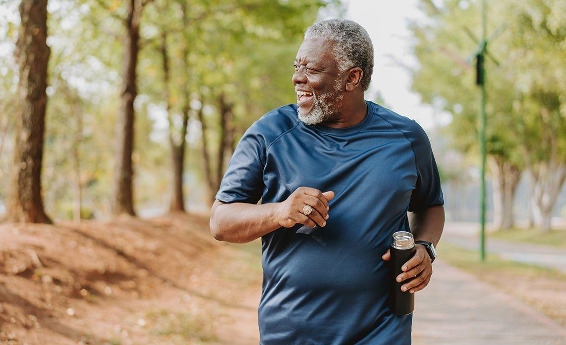 Man running outdoors