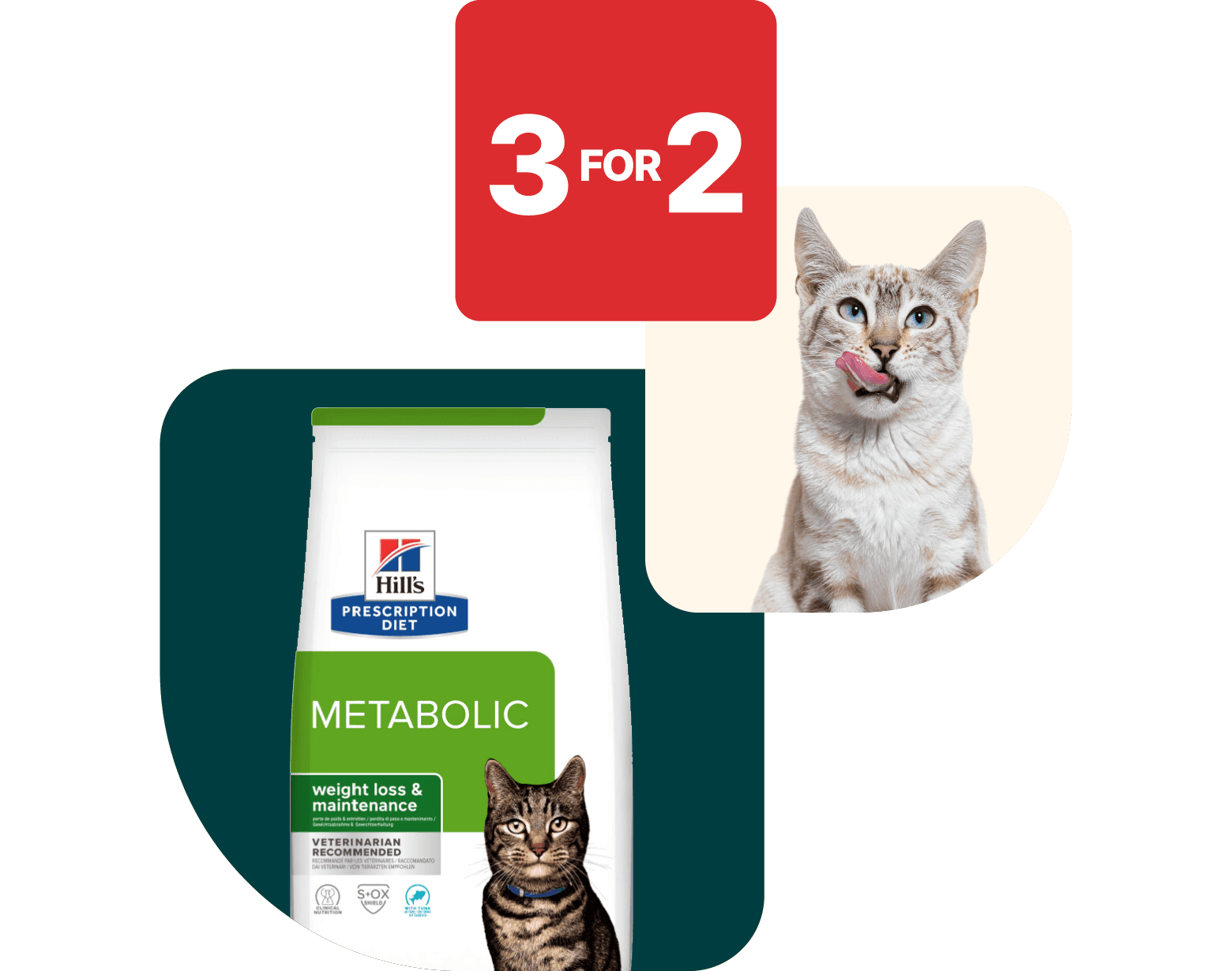 Buy 2 get 3rd bag free on selected Hill's Prescription Diet dry cat food