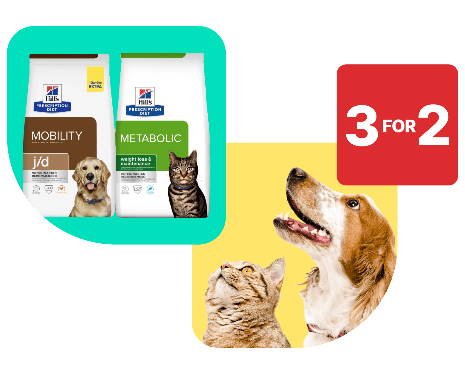 Buy 2 get 3rd bag free on selected Hill's Prescription Diet dry food