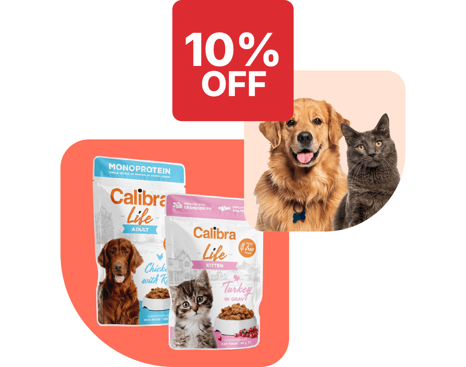 Save 10% on Calibra dog & cat wet food