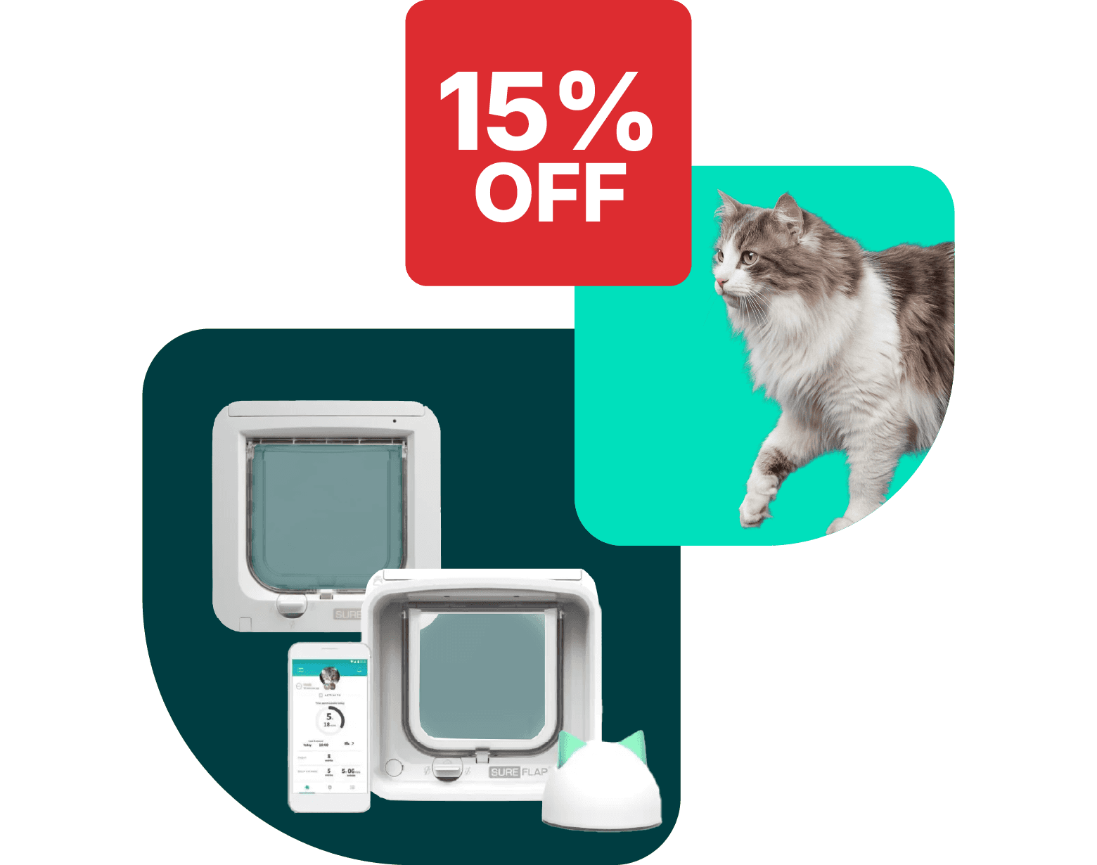 Save 15% on selected SureFlap cat flaps