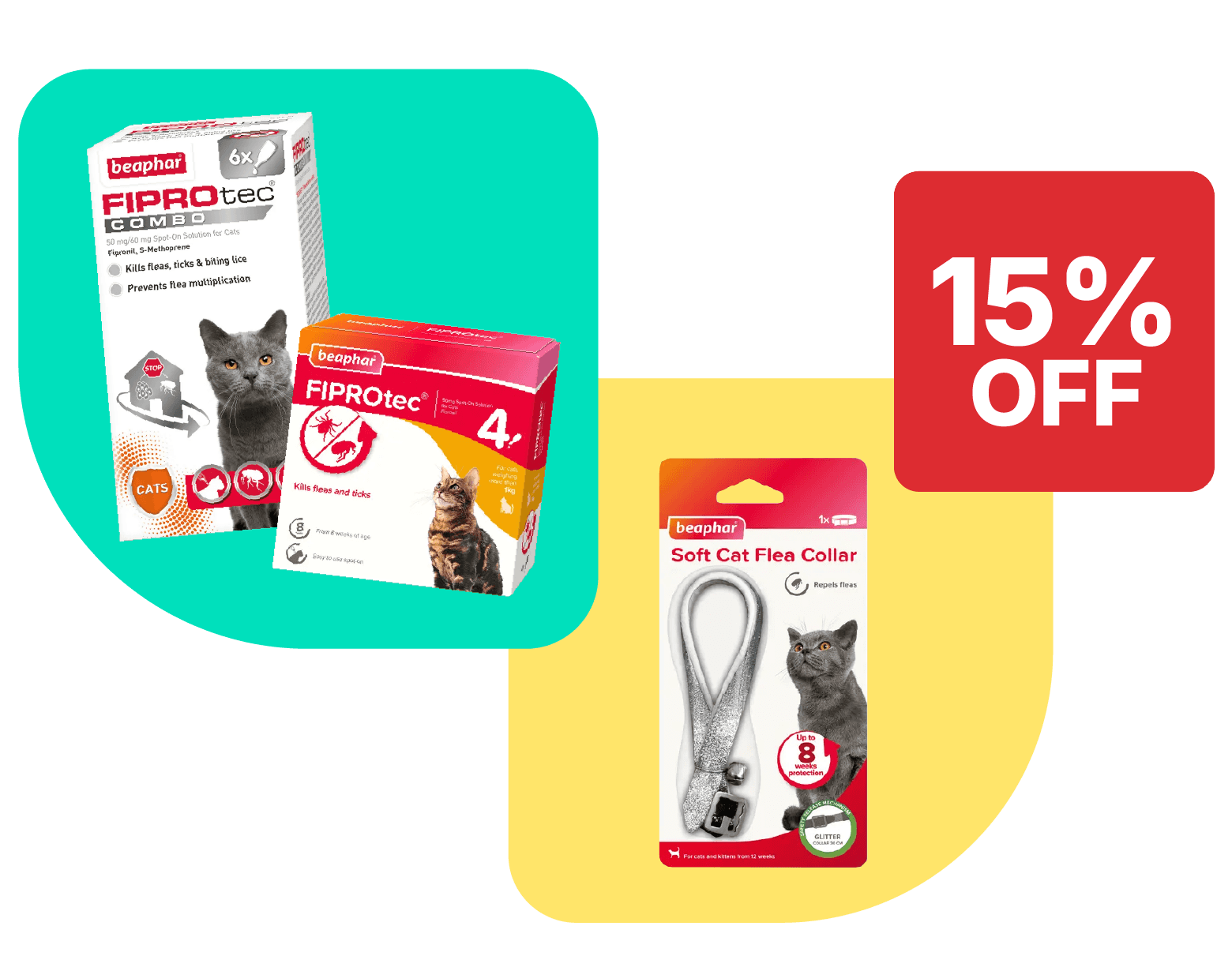 15% off selected Beaphar flea, tick & wormer products