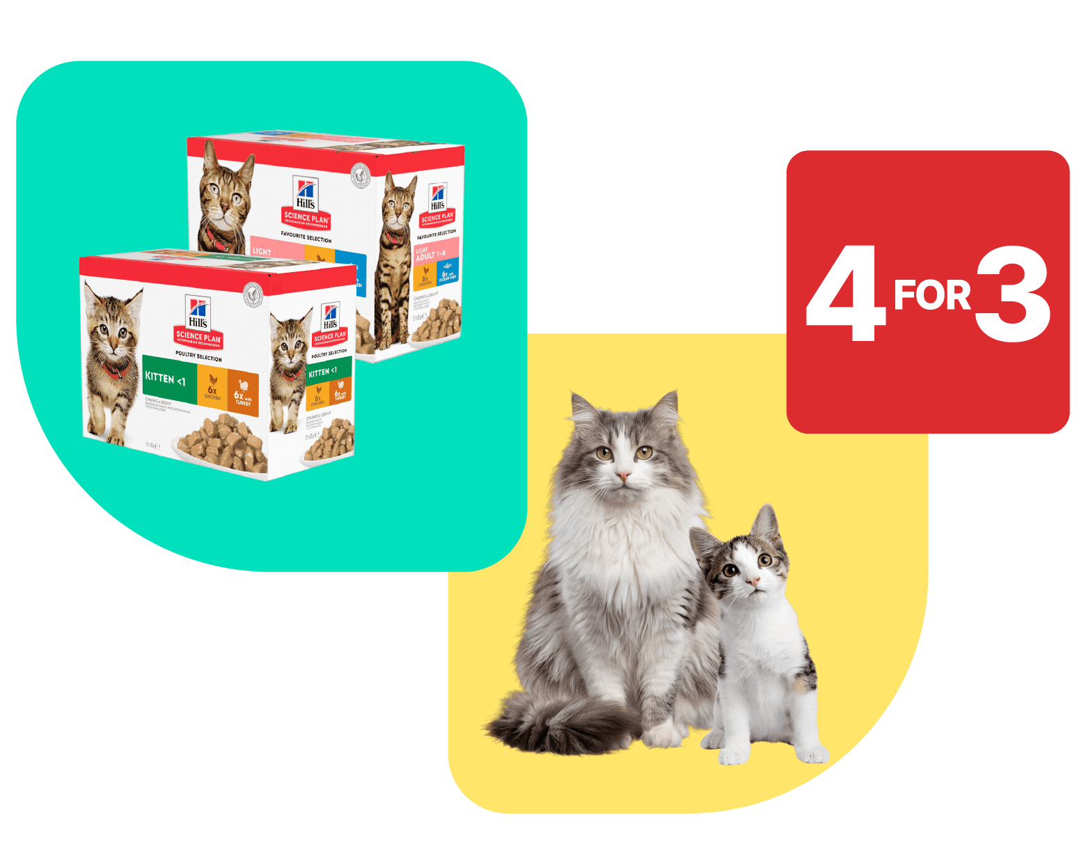 Buy 3 get 4th free on selected Hill's Science Plan wet food