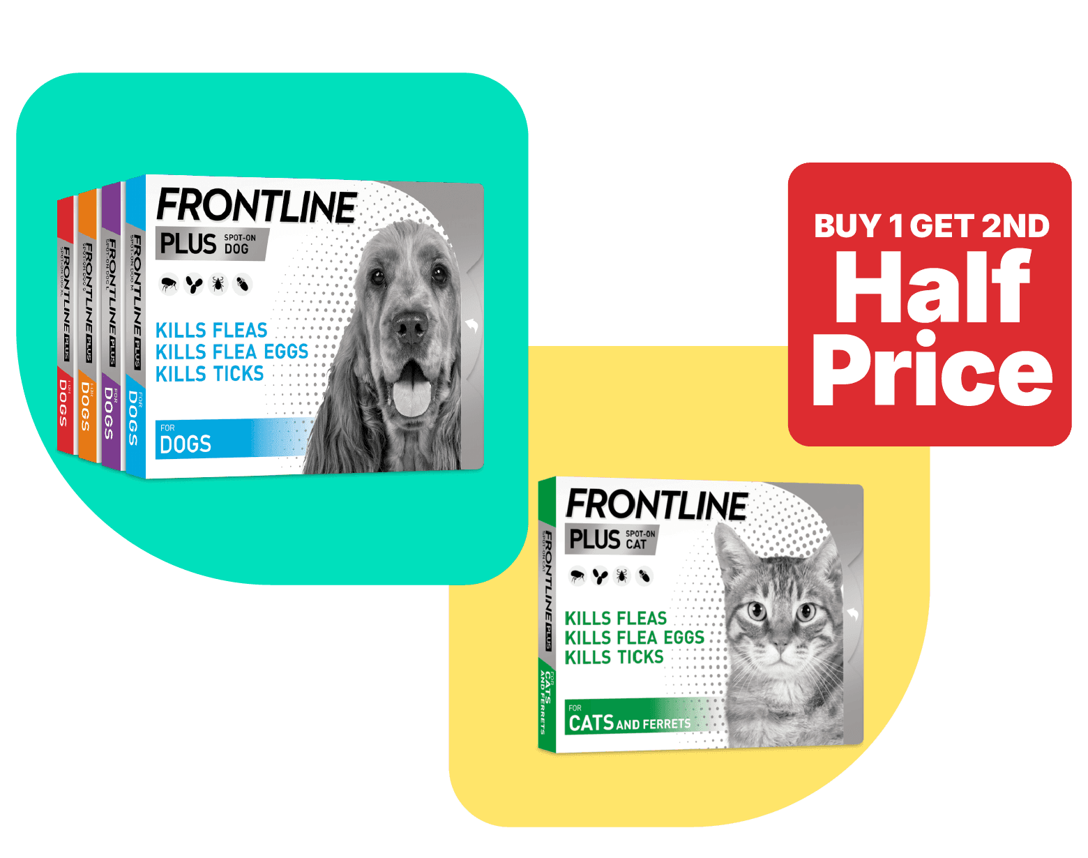 Buy one get second half price on selected FRONTLINE products