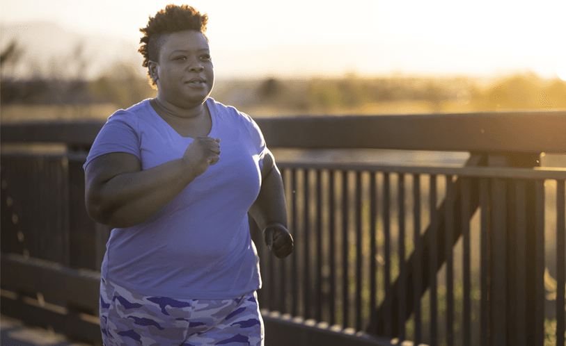 Woman running in the park