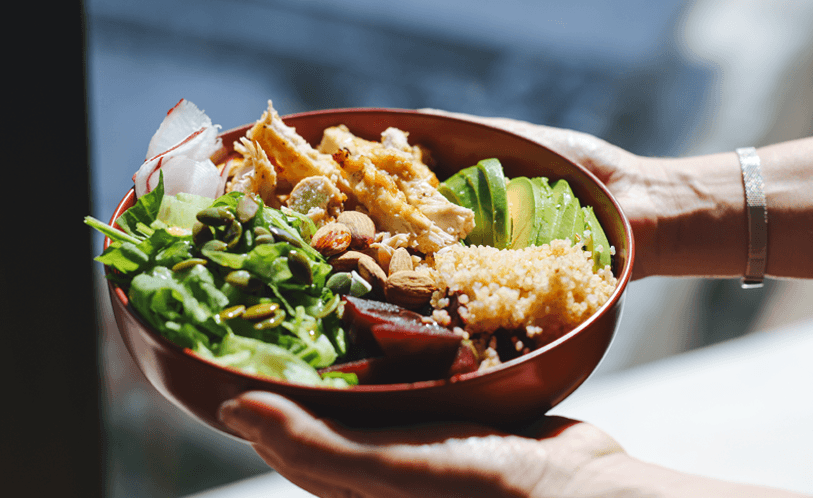 Healthy bowl of salad