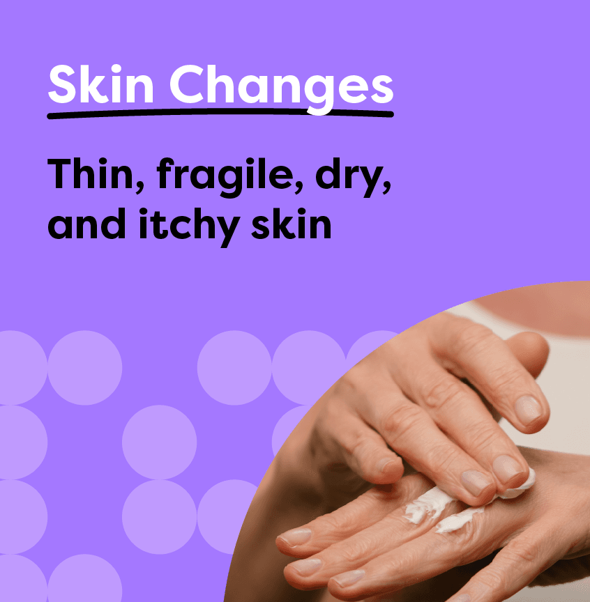 Skin changes in menopause
