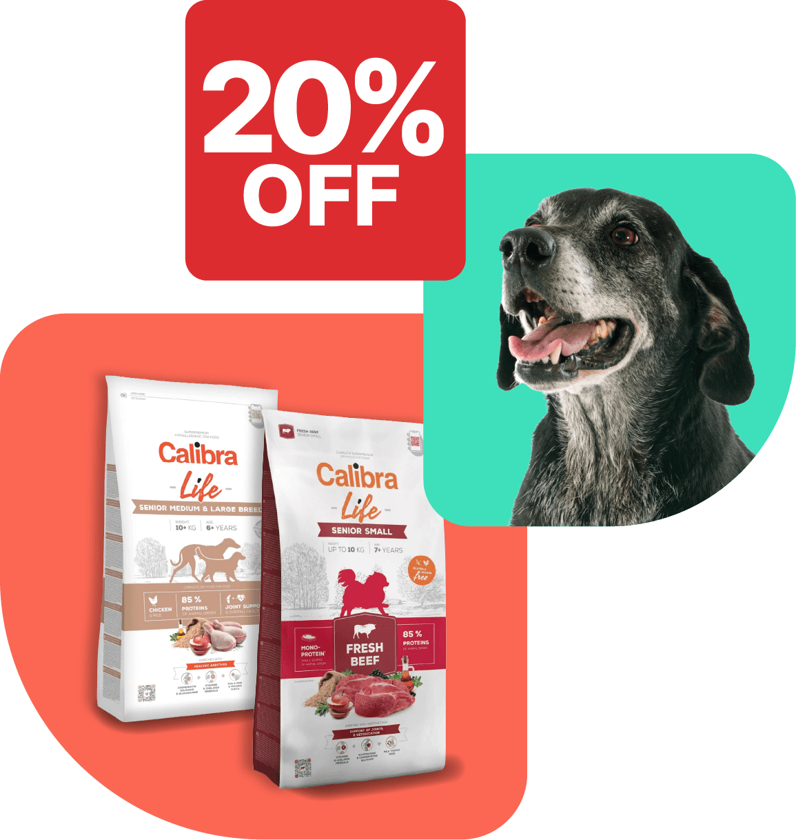 20% off selected Calibra Senior Dog Food