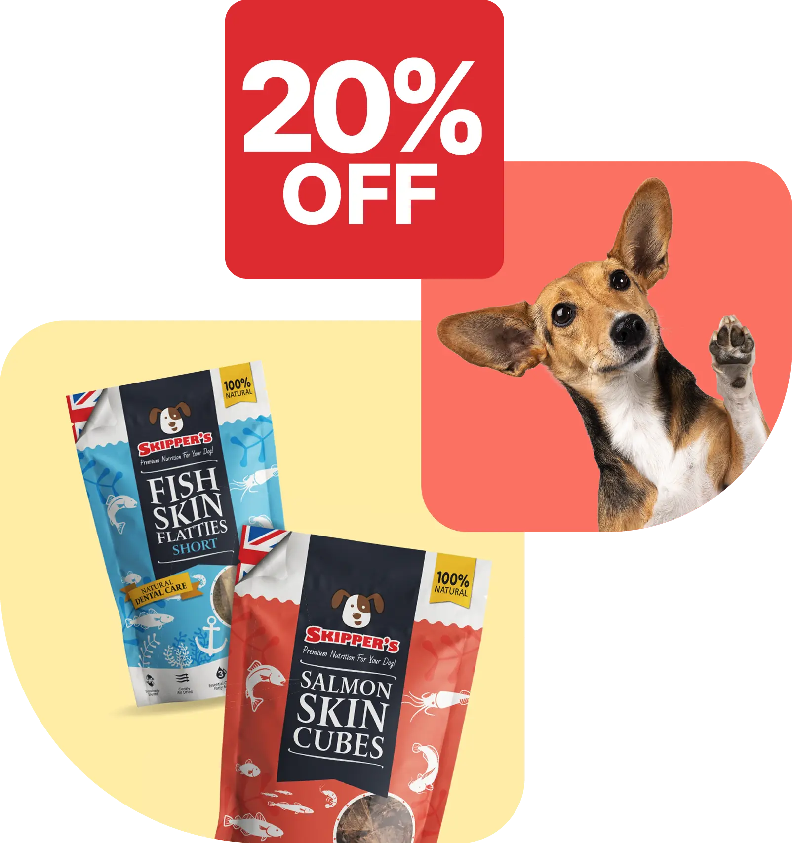 Save 20% off Skipper's
Dog Treats