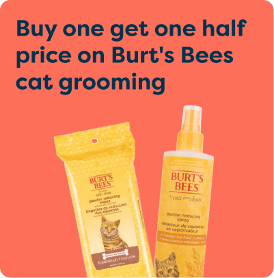Buy one get one half price on Burt's Bees cat grooming