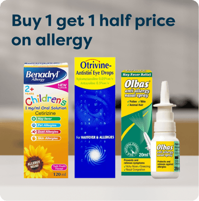 Buy 1 get 1 half price on allergy