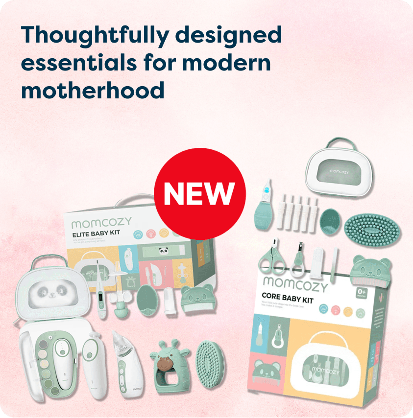 New Momcozy range at Pharmacy2U. A selection of Momcozy baby care and feeding products is displayed.