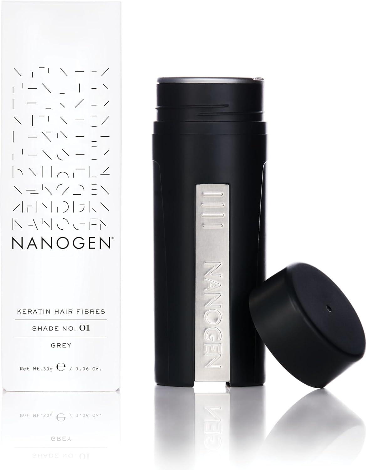 Nanogen Hair Thickening Fibres Grey 30g Image 1