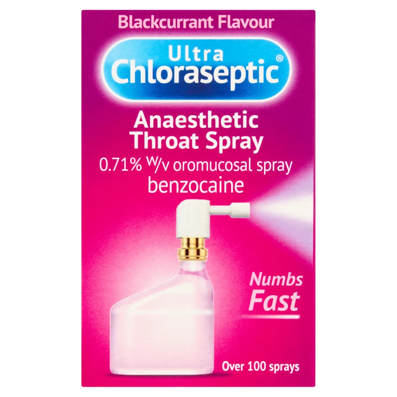 Ultra Chloraseptic Anaesthetic Throat Spray Blackcurrant 15ml Image 1