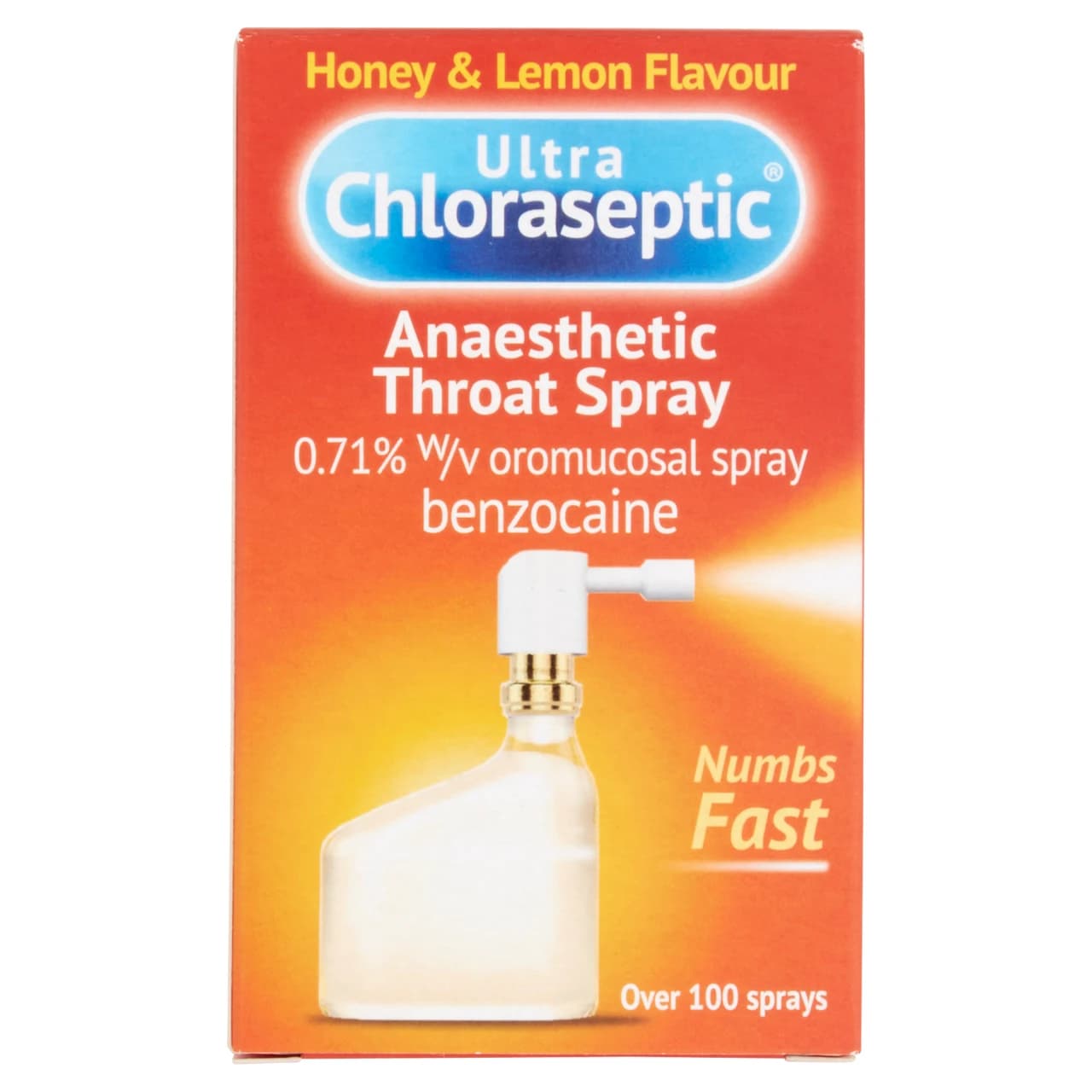 Ultra Chloraseptic Anaesthetic Throat Spray Honey and Lemon 15ml Image 1