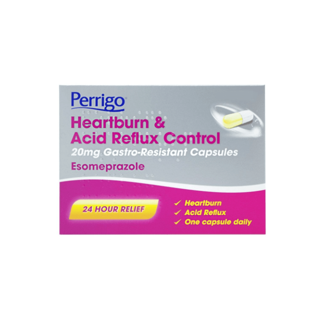 Perrigo Heartburn & Anti-Reflux Control Esomeprazole 20mg 14 Capsules Image 1