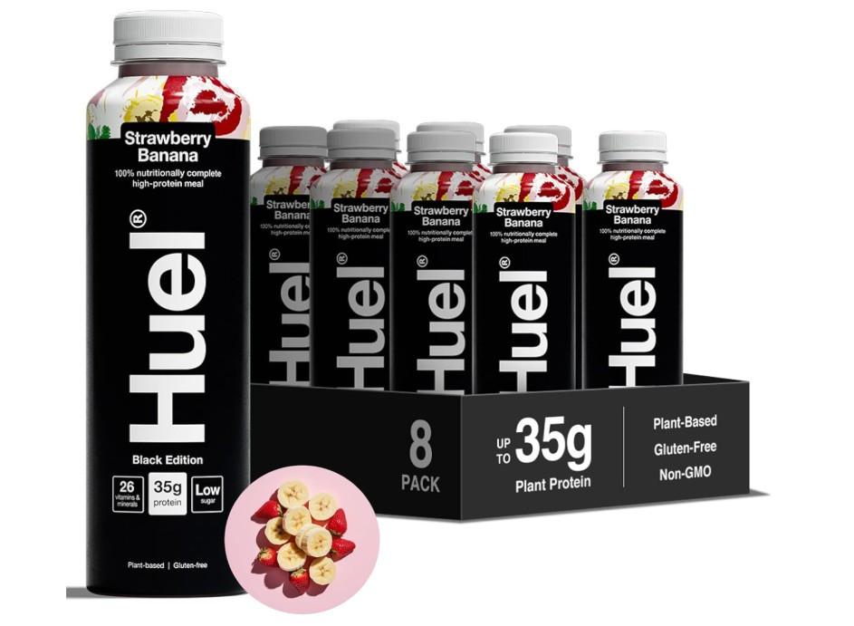 Huel Black Edition Strawberry & Banana 500ml x 8 Image 1