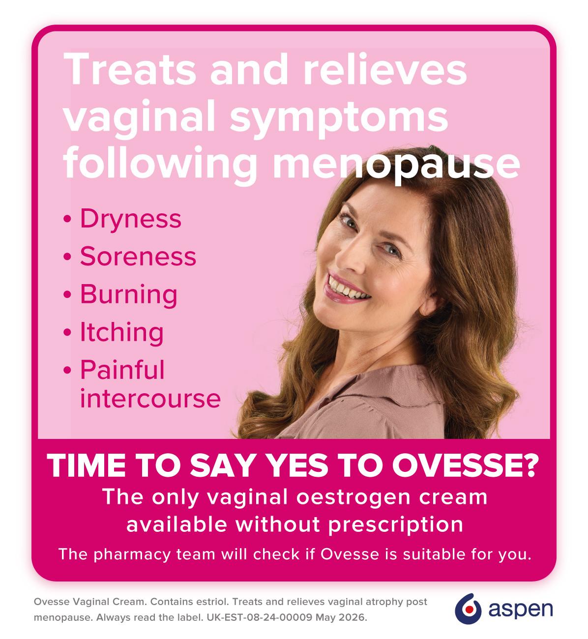 Ovesse 1mg/g Vaginal Cream - 15g Tube + Applicator Image https://cdn11.bigcommerce.com/s-g585yu857h/images/stencil/1280w/products/11762/32150/10349358_1__66901.1780927032.jpg1