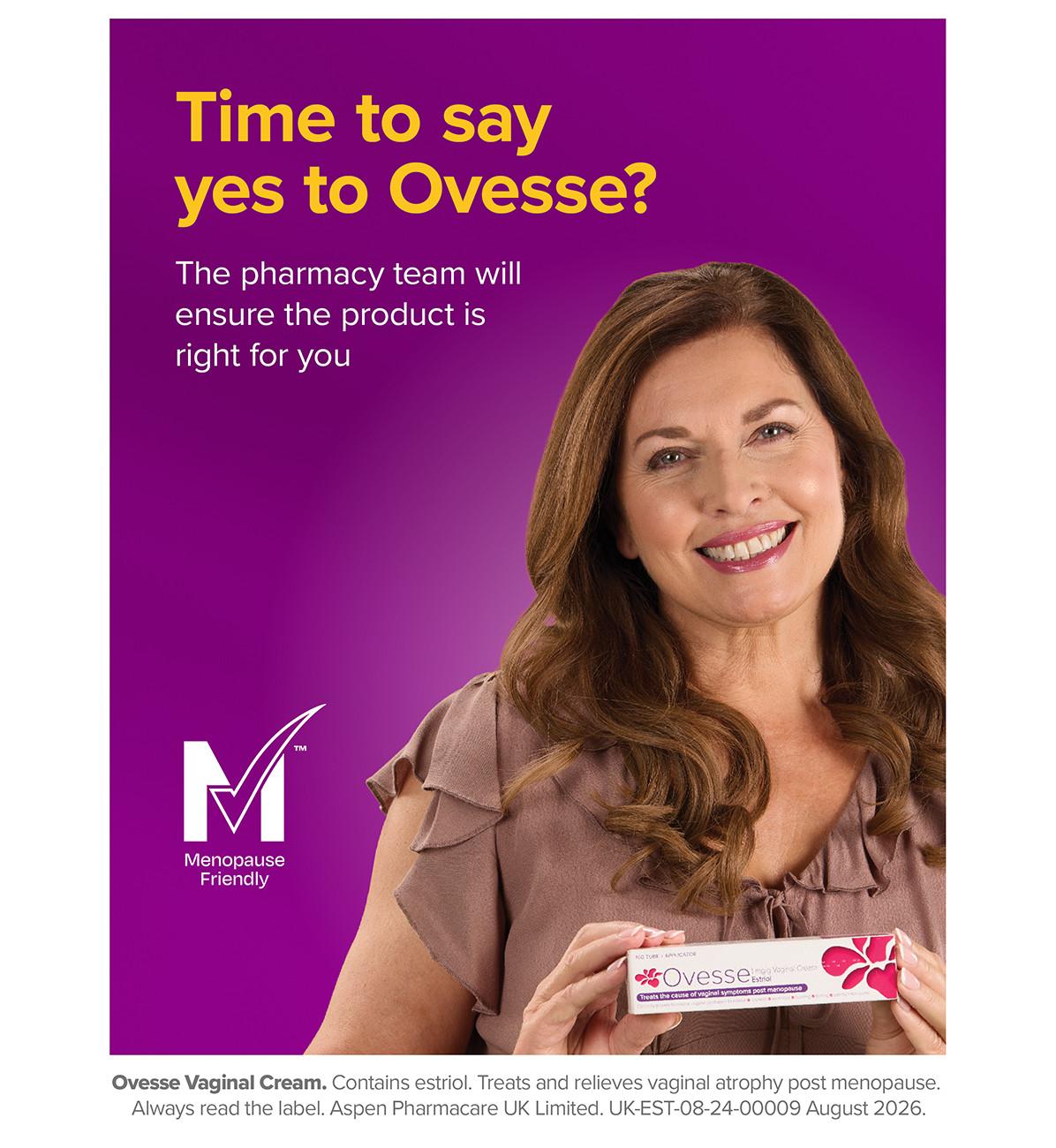 Ovesse 1mg/g Vaginal Cream - 15g Tube + Applicator Image https://cdn11.bigcommerce.com/s-g585yu857h/images/stencil/1280w/products/11762/38657/Ovesse_image_05__65423.1788275211.jpg1