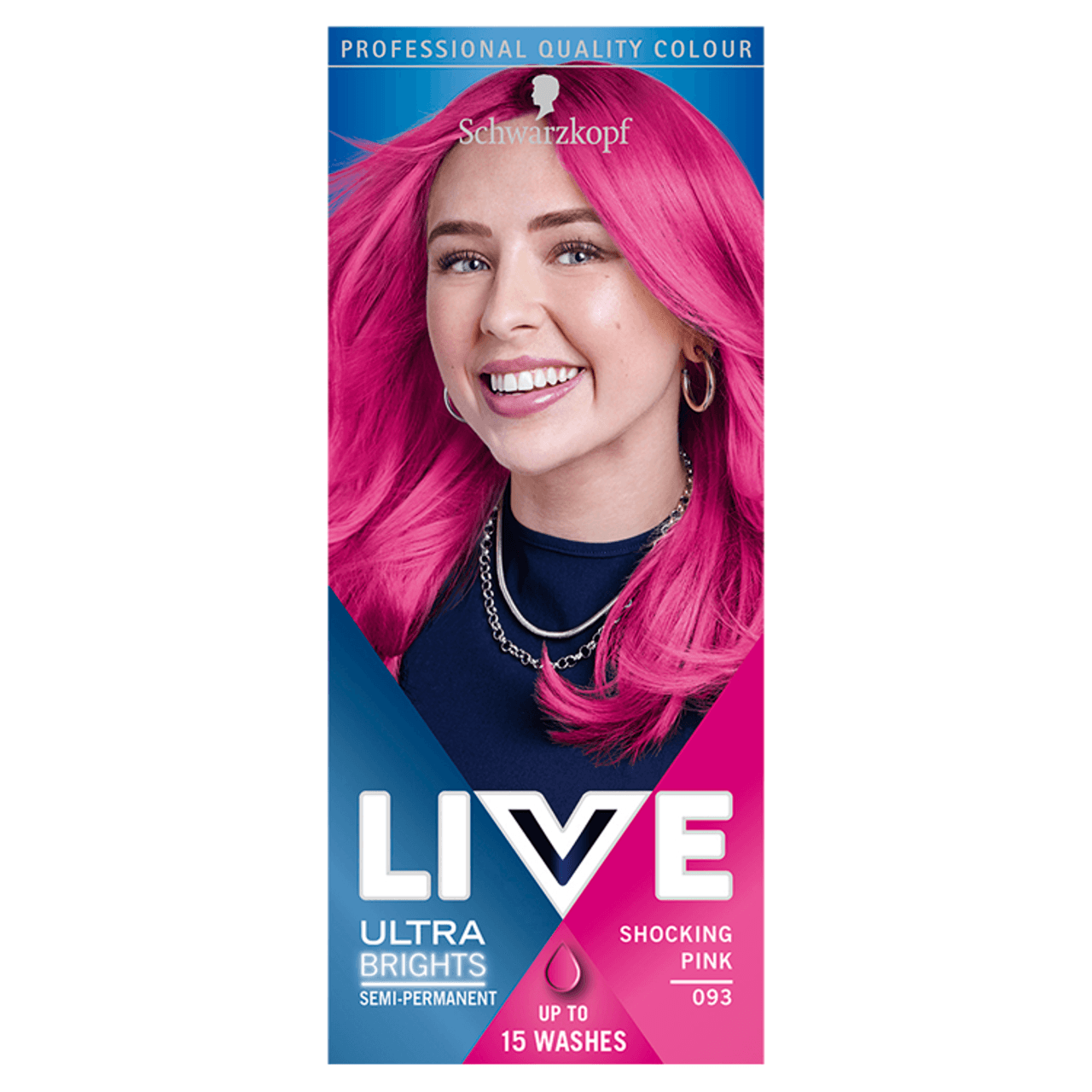 Schwarzkopf LIVE Ultra Brights Semi-Permanent 093 Shocking Pink Image 1