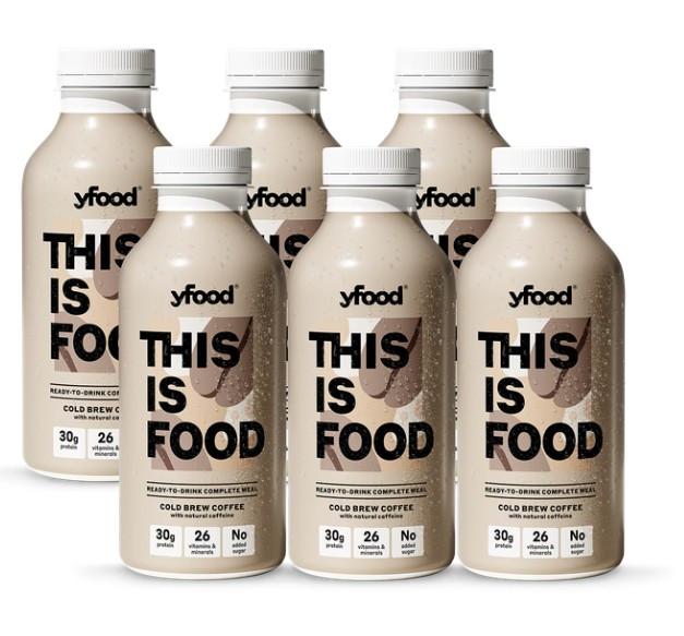 yfood Ready to Drink Complete Meal Cold Brew Coffee 500ml x 6 Image 1