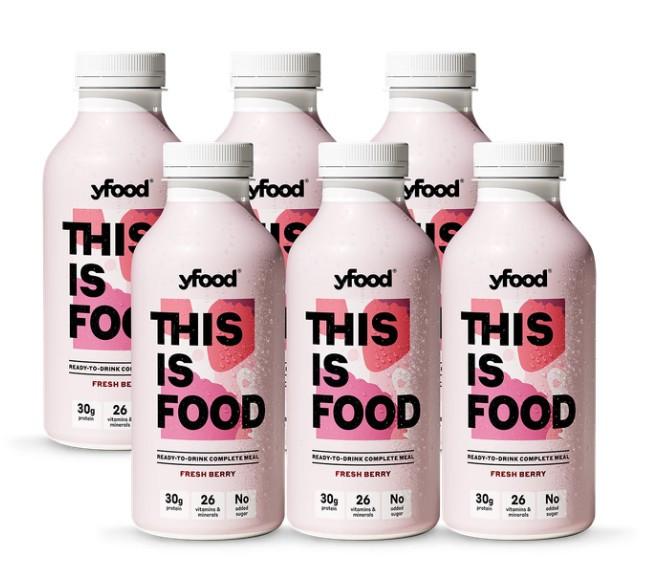 yfood Ready to Drink Complete Meal Fresh Berry 500ml x 6 Image 1