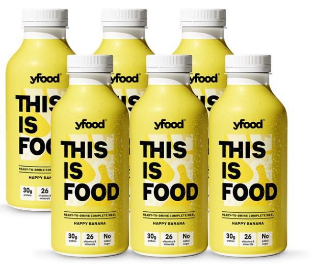 yfood Ready to Drink Complete Meal Happy Banana 500ml x 6 Image 1