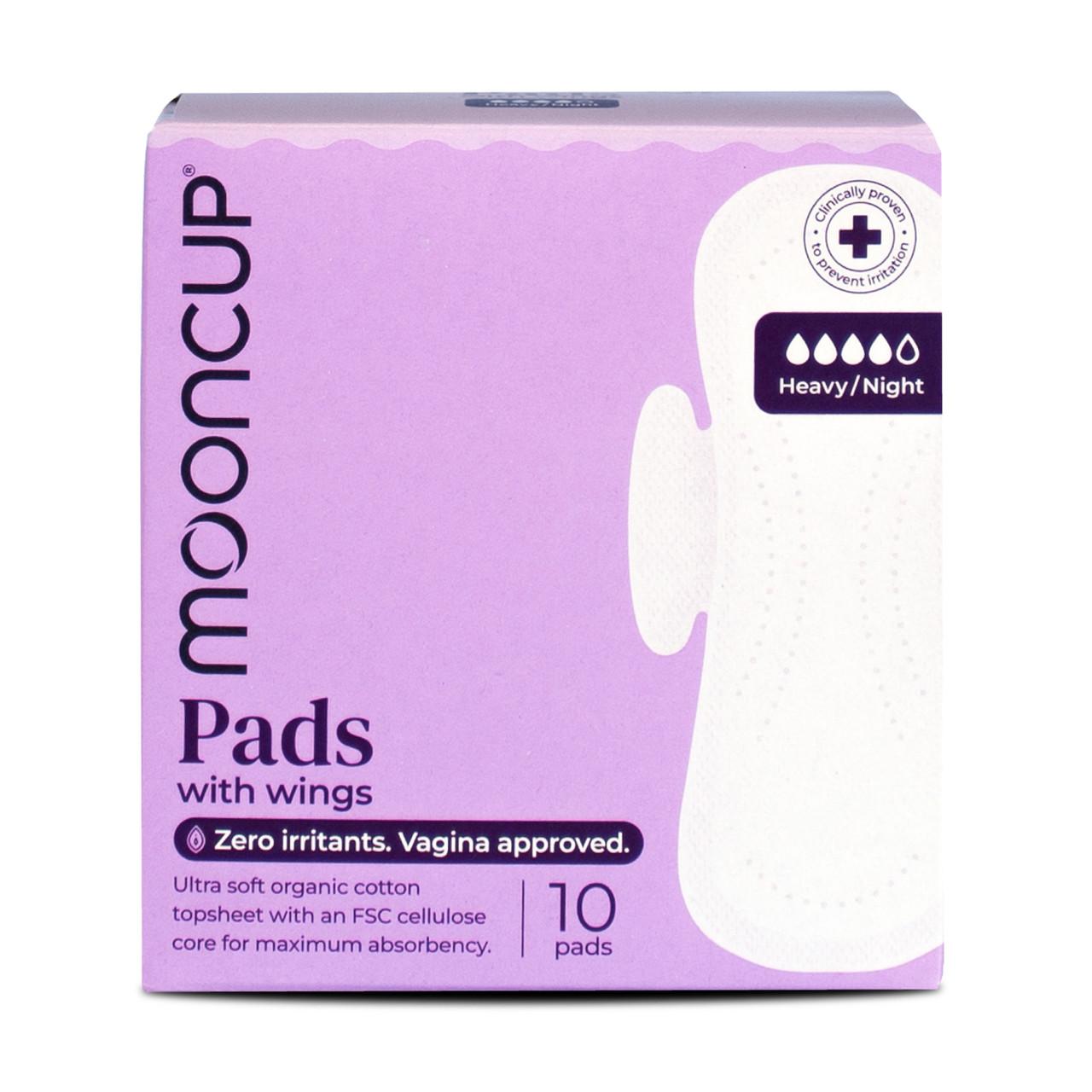 Mooncup Pads with Wings Heavy / Night 10 Pads Image 1