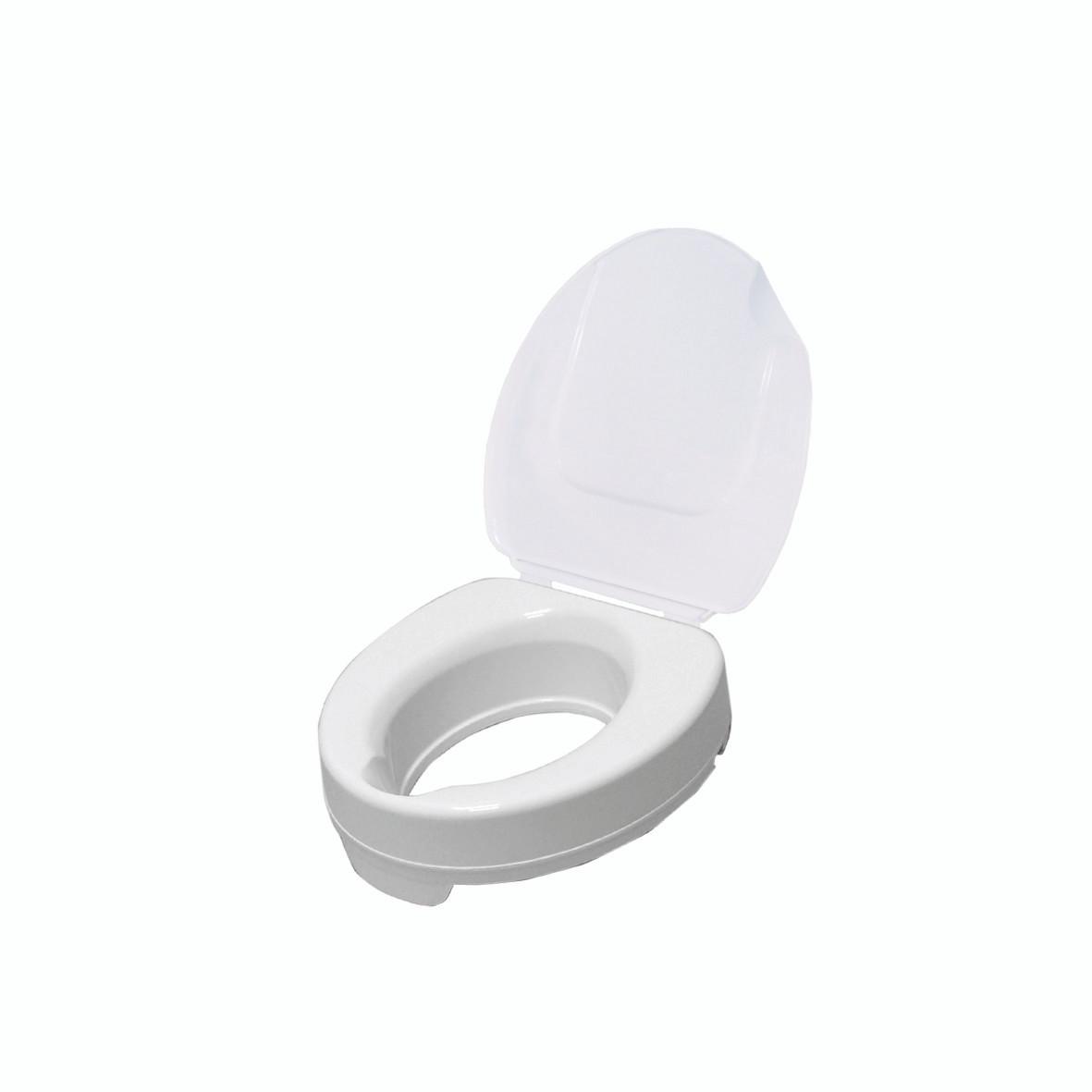 Ticco 2G Raised Toilet Seat with Lid - White Image 1