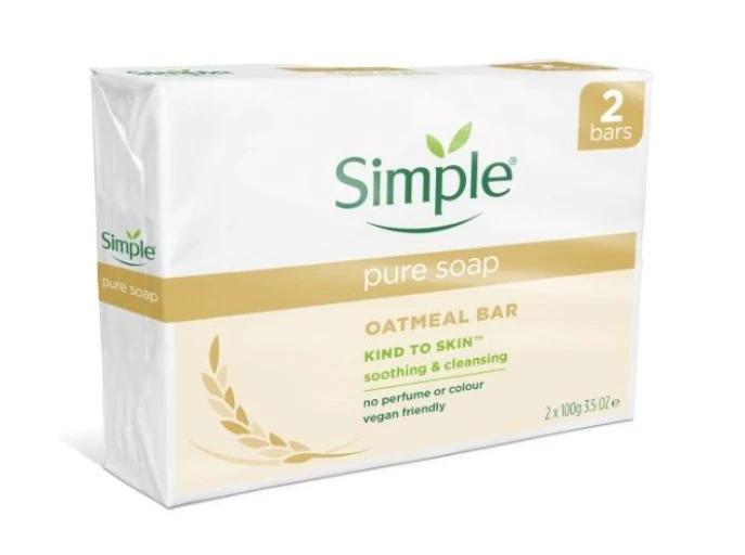 Simple Pure Oatmeal Soap 100g x 2 Image 1