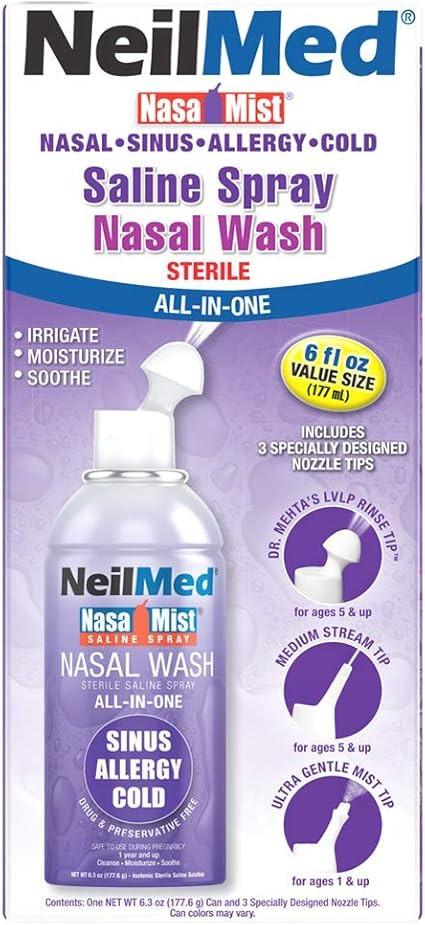 Neilmed NasaMist All In One Isotonic (Hayfever/Breathe easy) Saline Nasal Spray 177ml Image https://cdn11.bigcommerce.com/s-g585yu857h/images/stencil/1280w/products/12042/19465/NasaMist_All_in_one2__88837.1782902795.jpg1