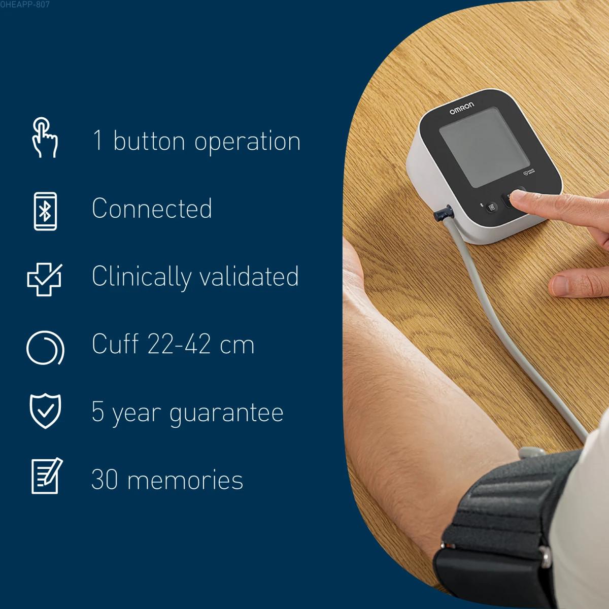 Omron M2+ Connect Upper Arm Blood Pressure Monitor (HEM-7188T1-LE) Image https://cdn11.bigcommerce.com/s-g585yu857h/images/stencil/1280w/products/12049/23229/162966-5__15398.1761638606.jpg1