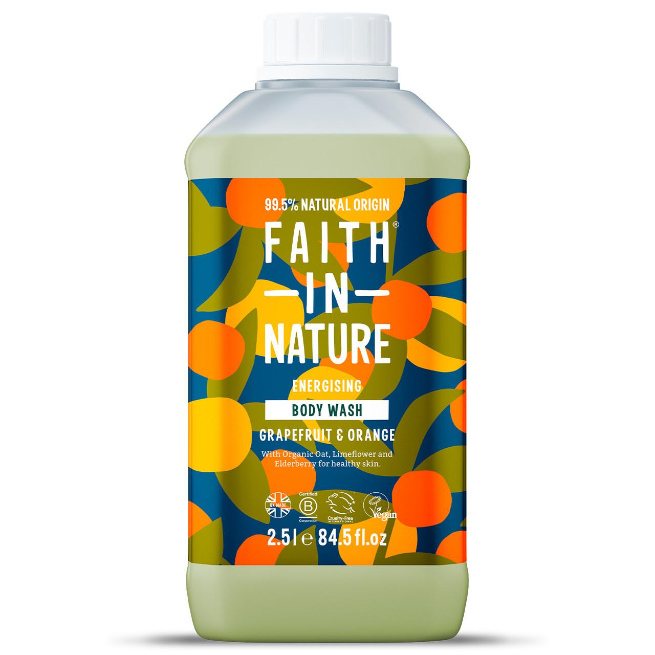 Faith In Nature Body Wash Grapefruit & Orange 2.5L Image 1