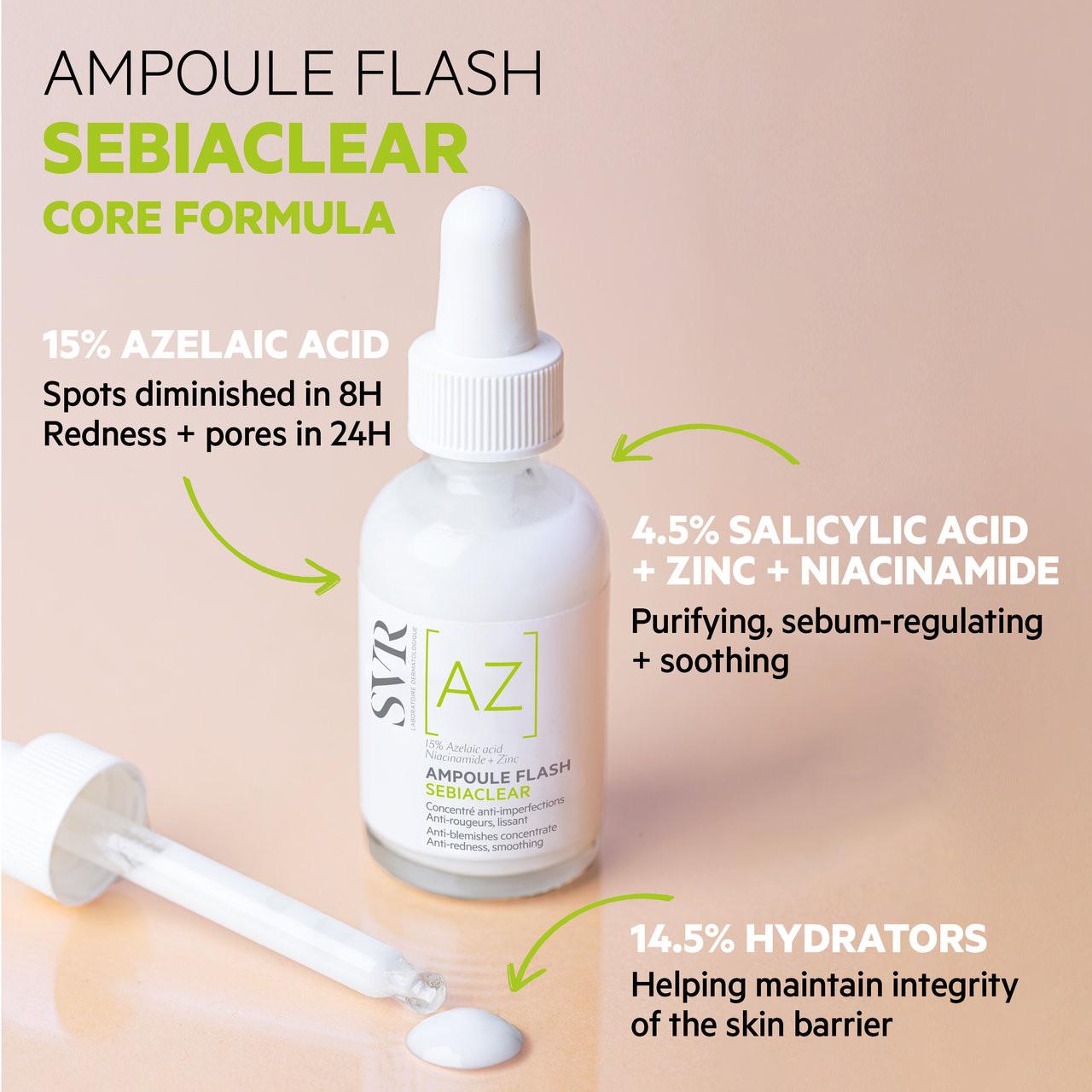 SVR SEBIACLEAR Ampoule AZ Flash 15% Azelaic Acid Serum, 30ml Image https://cdn11.bigcommerce.com/s-g585yu857h/images/stencil/1280w/products/12120/20493/3662361002450_3__54772.1782903024.jpg1