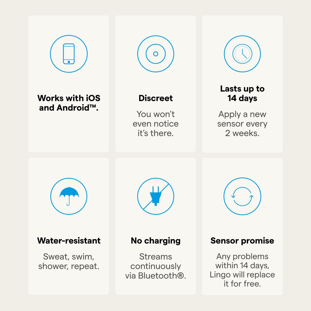 Lingo by Abbott - 2-week Continuous Glucose Monitor & App - Wearable Glucose Tracker Image https://cdn11.bigcommerce.com/s-g585yu857h/images/stencil/1280w/products/12162/26375/Power_Image_-_Plus_Product__19679.1769083034.jpg1