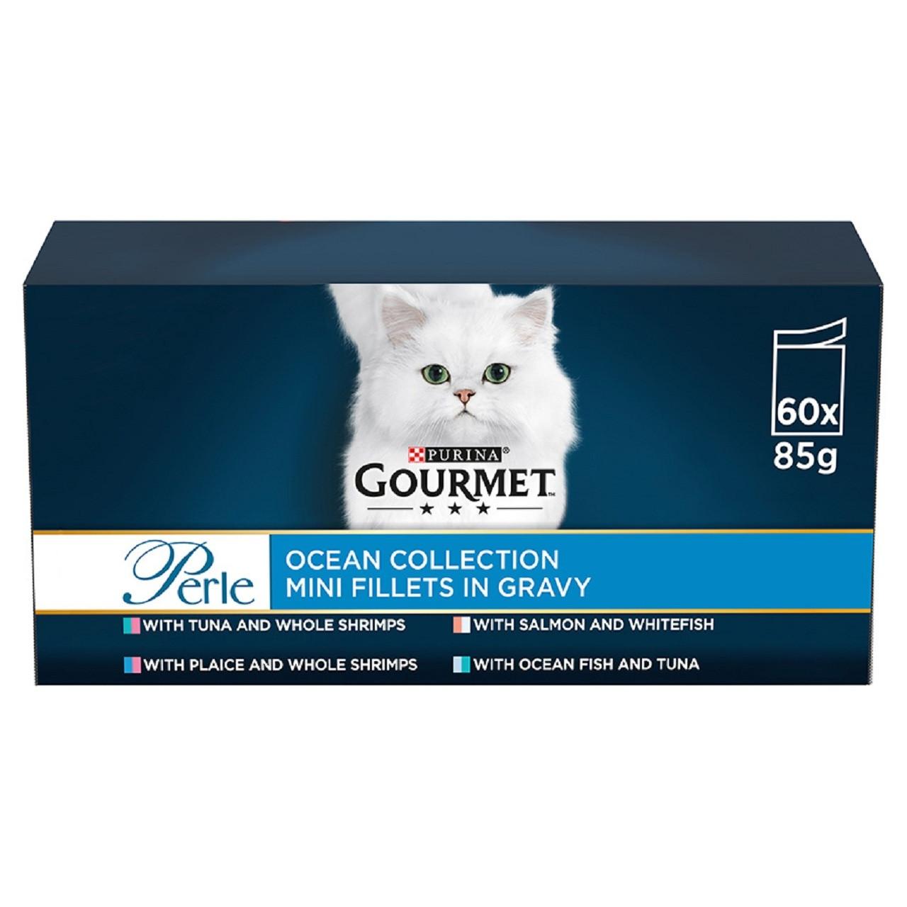 Gourmet Perle Adult Wet Cat Food Ocean Collection 60x85g Image https://cdn11.bigcommerce.com/s-g585yu857h/images/stencil/1280w/products/13124/21801/Gourmet-Perle-Adult-Wet-Cat-Food-Ocean-Collection-60x85g__42565.1761055411.jpg1