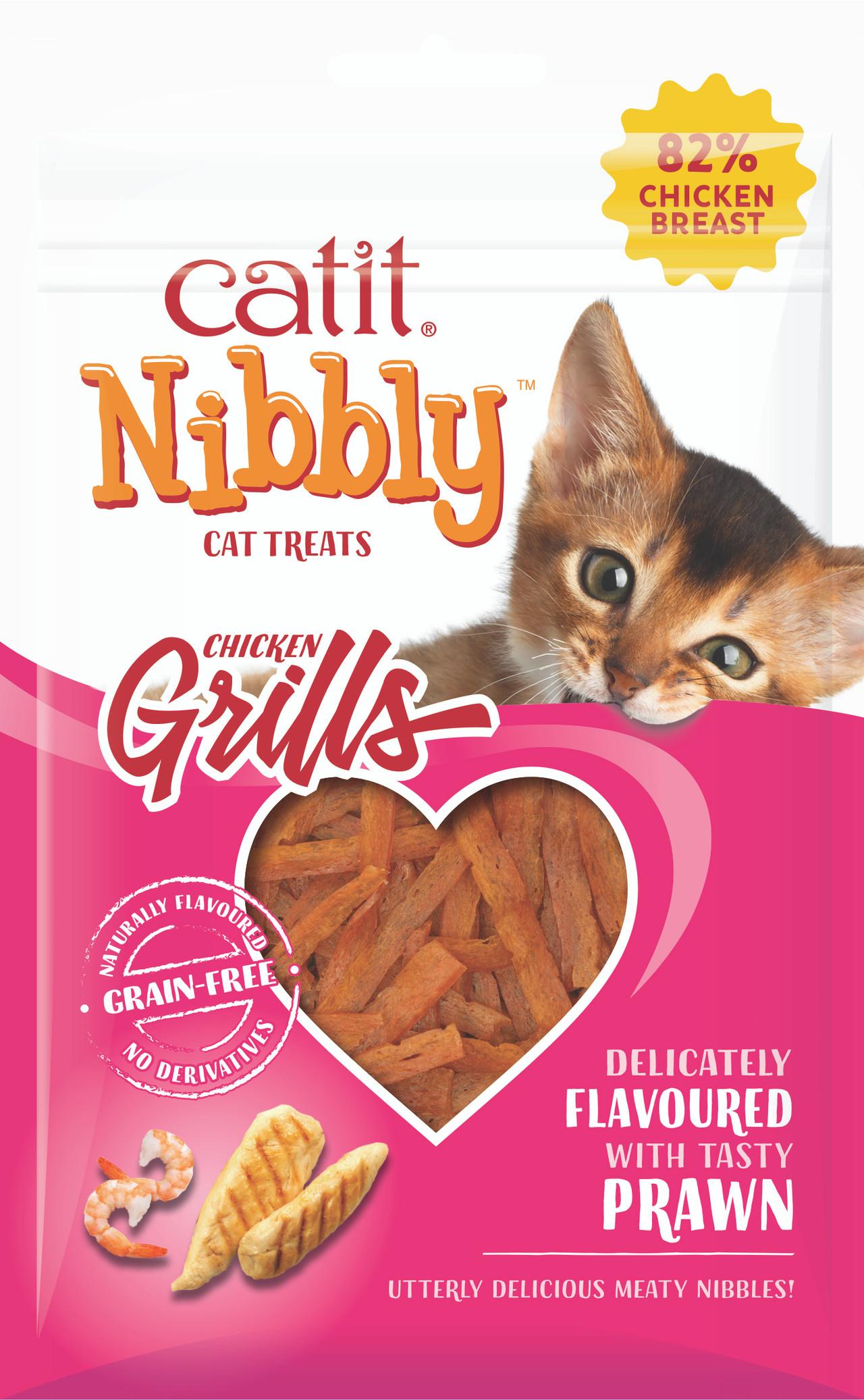 Catit Nibbly Grills Cat Treats Chicken & Prawn Flavour 30g Image 1