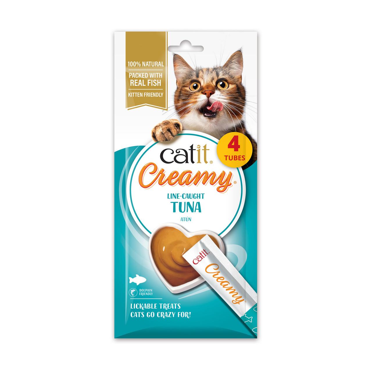 Catit Creamy Cat Treats Tuna 4 x 10g Image 1