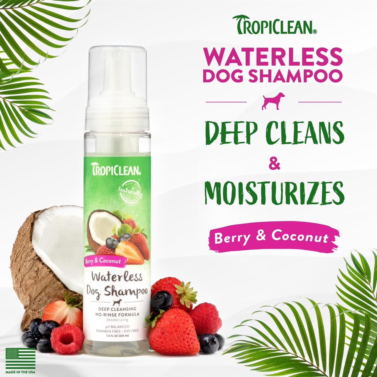 TropiClean Waterless Shampoo Deep Cleaning for Dogs 220ml Image https://cdn11.bigcommerce.com/s-g585yu857h/images/stencil/1280w/products/13495/22925/TropiClean-Waterless-Shampoo-Deep-Cleaning-220ml__99591.1761322438.jpg1