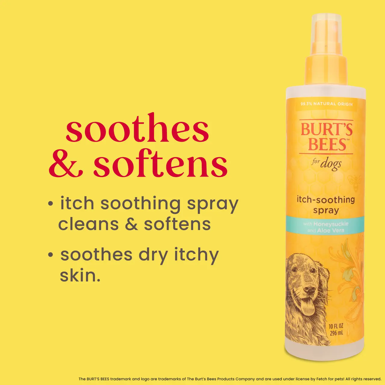 Burt's Bees Itch Soothing Spray For Dogs 10oz Image https://cdn11.bigcommerce.com/s-g585yu857h/images/stencil/1280w/products/13529/22951/Burt%27s-Bees-Itch-Soothing-Spray-For-Dogs-10oz__01215.1782903195.jpg1