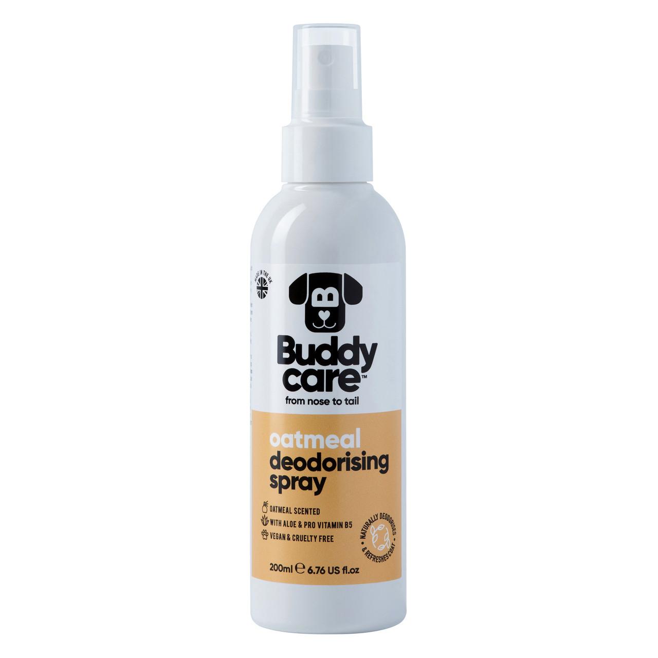 Buddycare Dog Deodorizing Spray - Oatmeal - 200ml / 6.76 fl oz Image https://cdn11.bigcommerce.com/s-g585yu857h/images/stencil/1280w/products/13530/22181/-6.76-fl-oz__57060.1761055788.jpg1