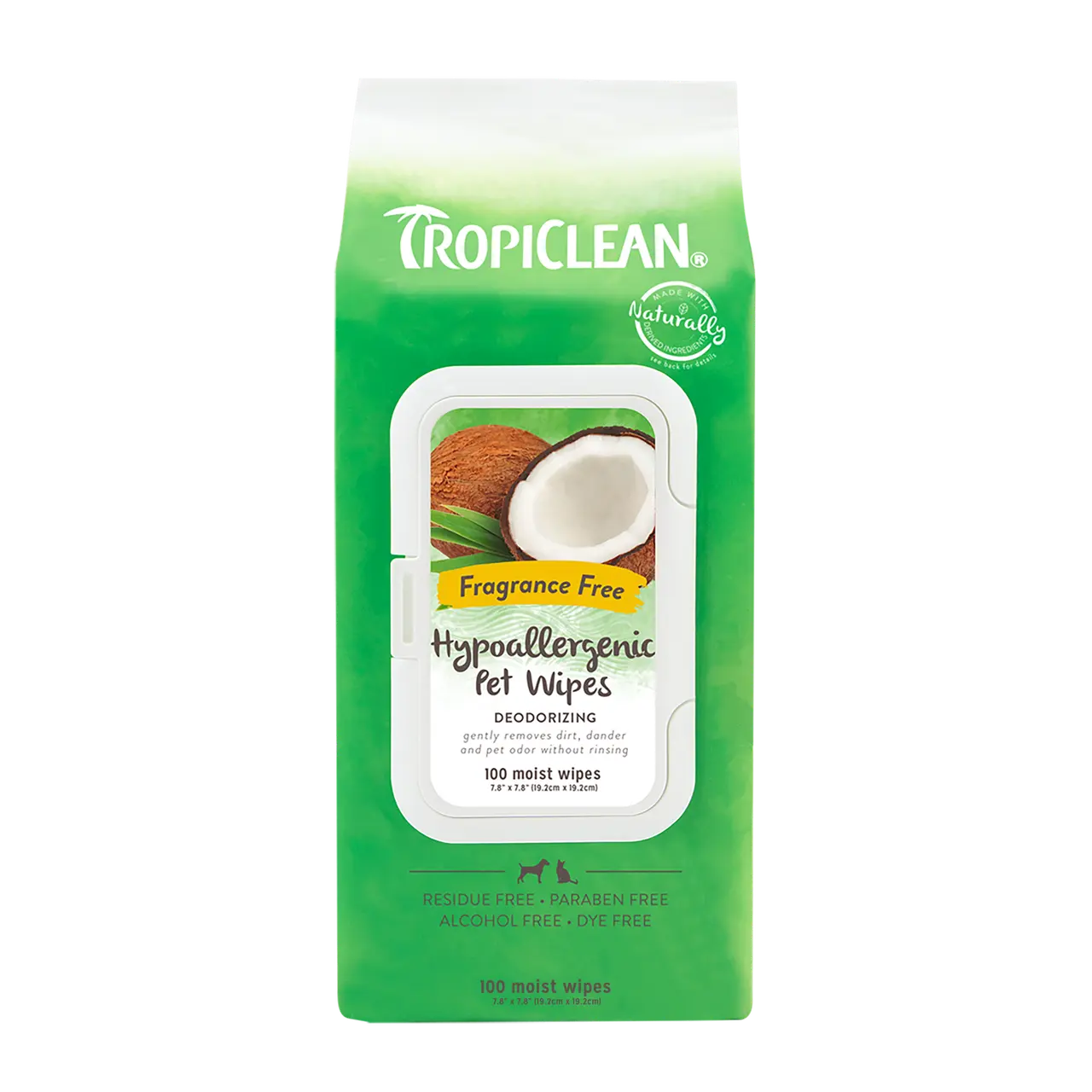 TropiClean Tropiclean Hypoallergenic Wipes for Dogs and Cats 100s Image https://cdn11.bigcommerce.com/s-g585yu857h/images/stencil/1280w/products/13533/35471/645095010093__21815.1785166452.png1