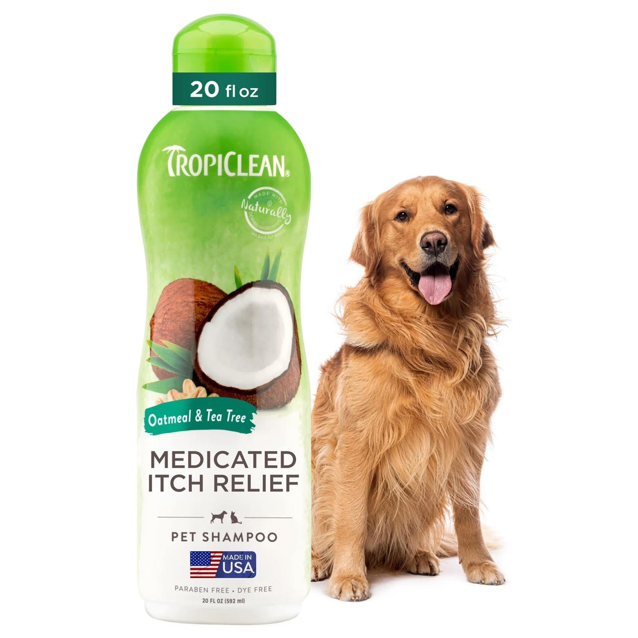 TropiClean Oatmeal and Tea Tree Shampoo for Dogs and Cats 355ml Image https://cdn11.bigcommerce.com/s-g585yu857h/images/stencil/1280w/products/13581/22977/TropiClean-Oatmeal-and-Tea-Tree-Shampoo-355ml__45943.1761322478.jpg1