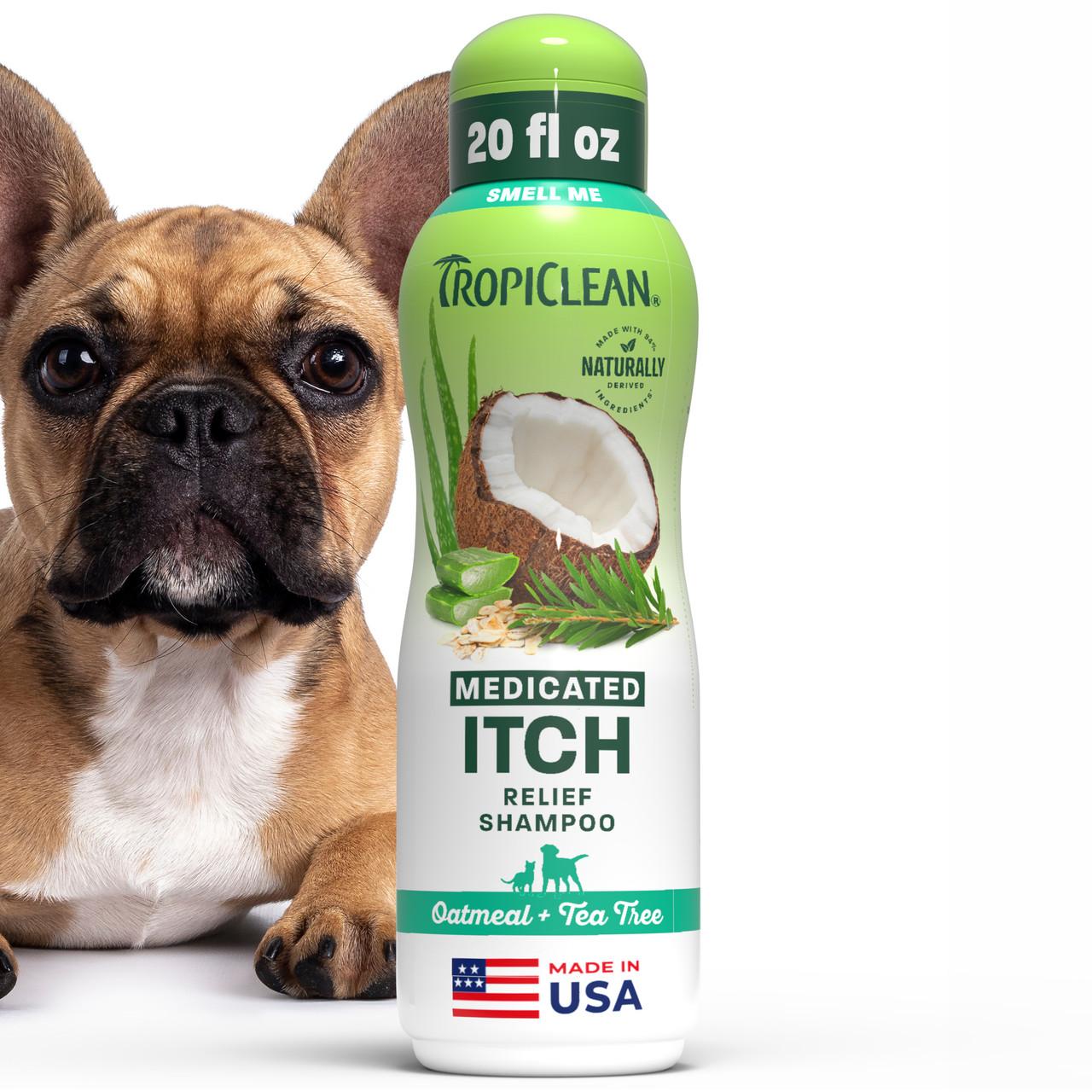 TropiClean Oatmeal and Tea Tree Shampoo for Dogs and Cats 355ml Image 1
