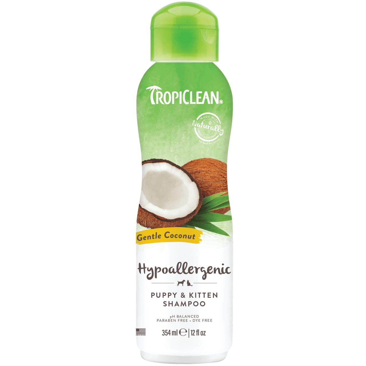 TropiClean Gentle Coconut Shampoo for Dogs and Cats 355ml Image 1