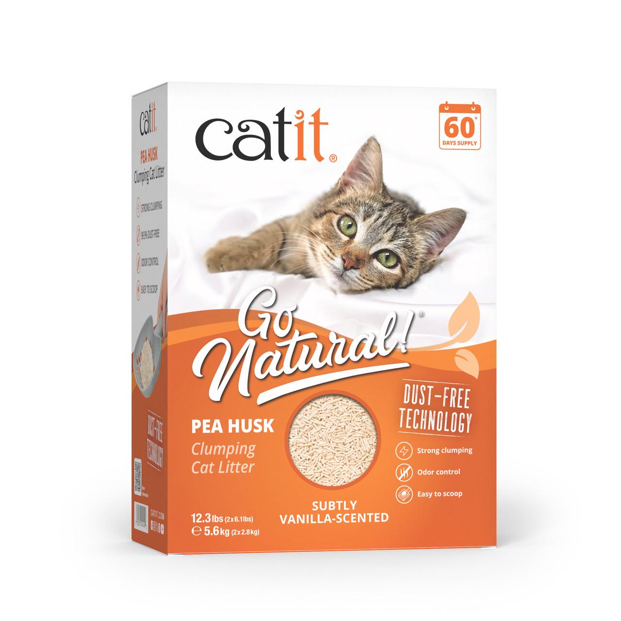 Catit Go Natural Pea Husk Litter Vanilla 5.6kg Image 1
