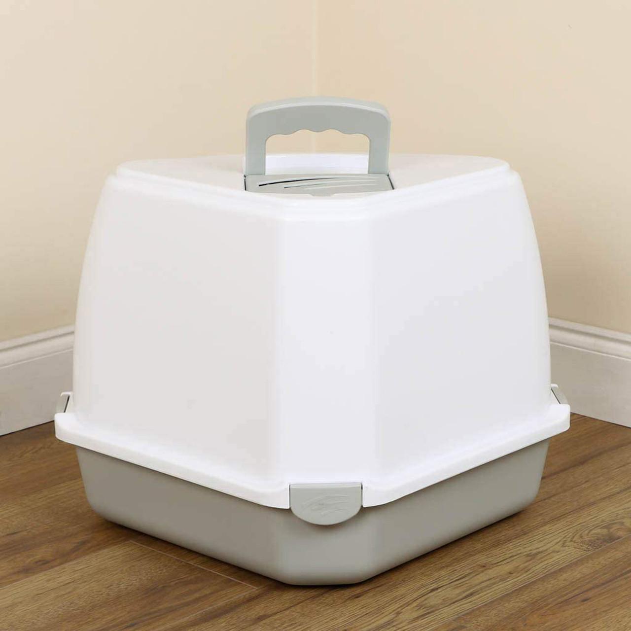 Petsentials Corner Cat Litter Tray With Hood Image https://cdn11.bigcommerce.com/s-g585yu857h/images/stencil/1280w/products/13722/23136/Petsentials-Corner-Cat-Litter-Tray-With-Hood__53548.1761322598.jpg1