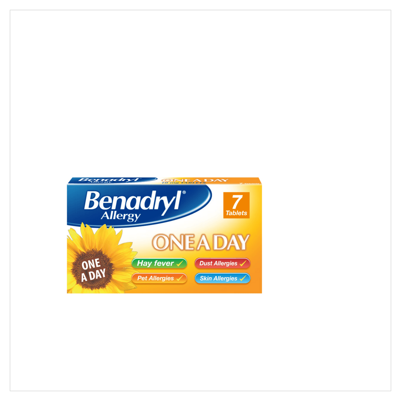 Benadryl Allergy One A Day 10mg 7 Tablets Image 1