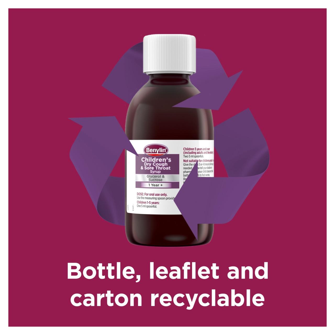 Benylin Children's Dry Cough and Sore Throat Syrup 125ml Image https://cdn11.bigcommerce.com/s-g585yu857h/images/stencil/1280w/products/13885/33589/03574661237008_T67___61046.1783004824.jpg1
