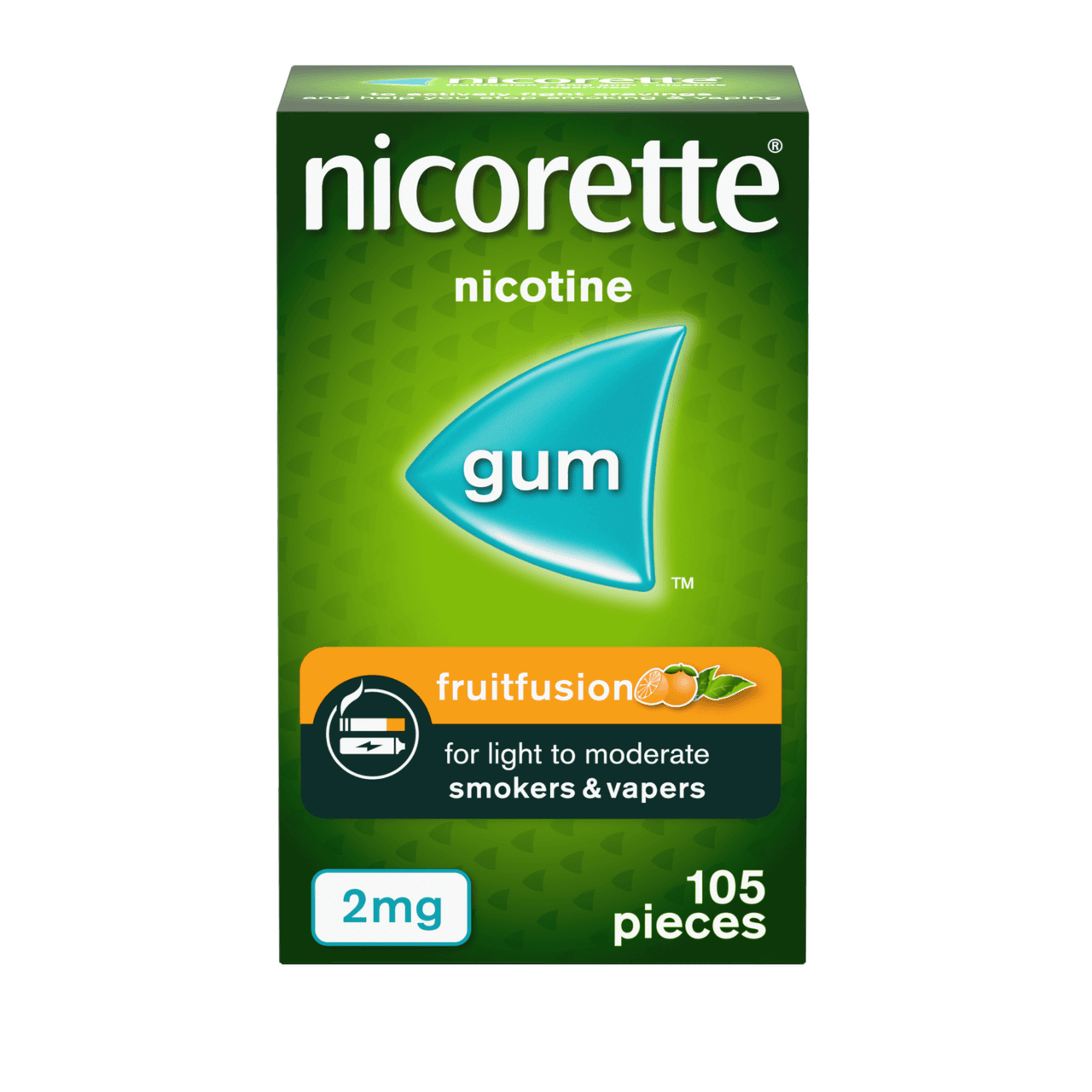 Nicorette Fruit Fusion Chewing Gum 2mg 105 Pieces Image 1
